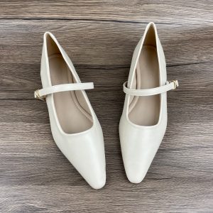 Handmade Women's Shoes Pointed Flat Wedding Mary Jane