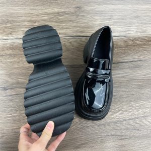 Mary Jane Shoes High Heels Small Leather Vintage