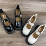 Mary Jane Shoes High Heels Small Leather Vintage