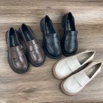 Mary Jane Shoes Loafers Small Leather Women's Comfortable