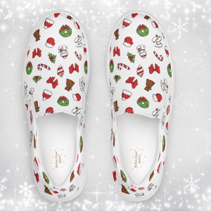 Christmas Slip On Shoes For Women Holiday Canvas