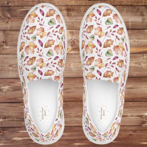 Fall Inspired Slip On Shoes Womens Canvas Sneakers